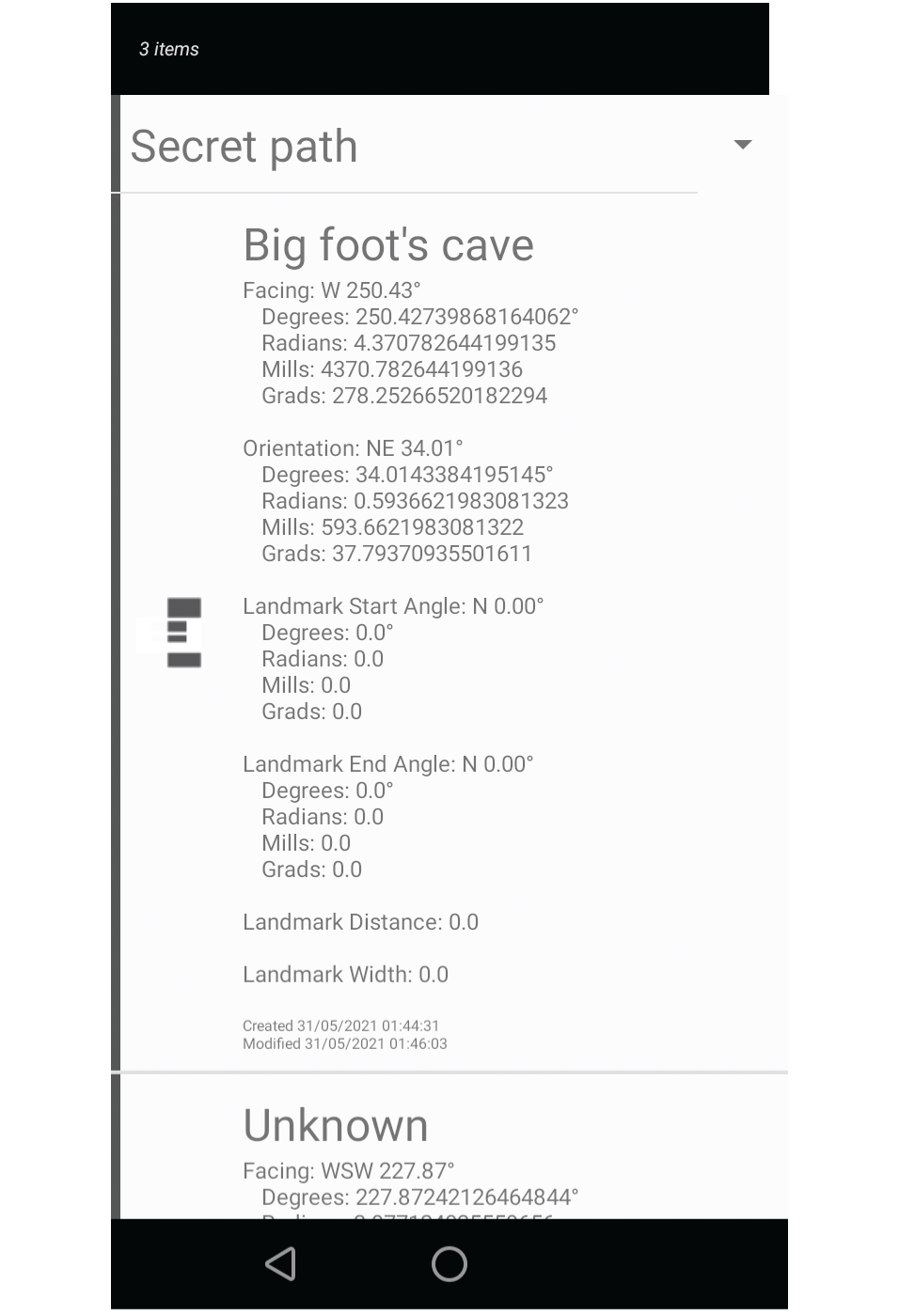 Screenshot showing the log manager with a list of logs.