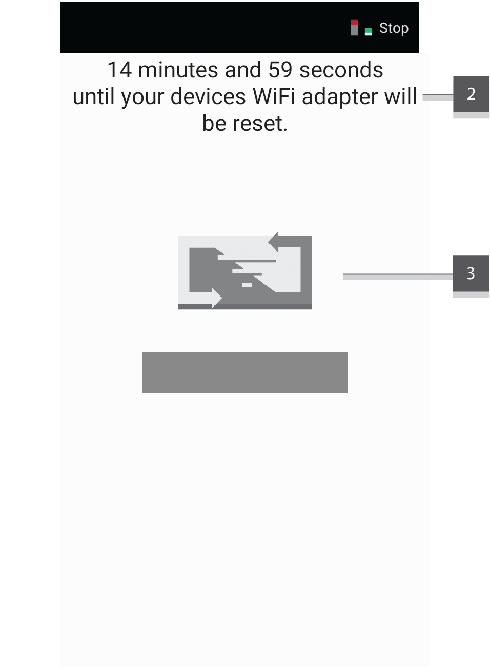 screenshot of IResetWiFi basic operations annotated.